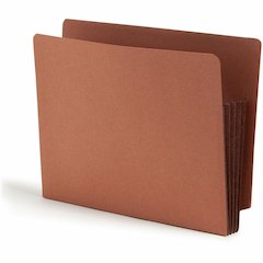 Smead Straight Tab Cut Letter Recycled File Pocket - 8 1/2" x 11" - 3 1/2" Expansion - 1 Pocket - Top Tab Location - 12.5 pt. - 2 Plys - Dark Brown - Tear Resistant - 30% Recycled - 10 / Box