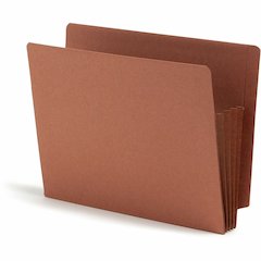 Smead TUFF Straight Tab Cut Letter Recycled File Pocket - 8 1/2" x 11" - 3 1/2" Expansion - 2 Plys - Redrope - Rip Resistant, Tear Resistant, Reinforced Tab, Heavyweight Cover - 30% Recycled - 10 / Bo