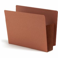 Smead TUFF Straight Tab Cut Letter Recycled File Pocket - 8 1/2" x 11" - 7" Expansion - 16.5 pt. - 2 Plys - Redrope - Rip Resistant, Tear Resistant, Reinforced Tab, Heavyweight Cover - 30% Recycled - 