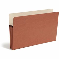 Smead Straight Tab Cut Legal Recycled File Pocket - 8 1/2" x 14" - 3 1/2" Expansion - Top Tab Location - 12.5 pt. - Redrope - Reinforced Gusset, Tear Resistant, Rounded Corner - 30% Recycled - 25 / Bo