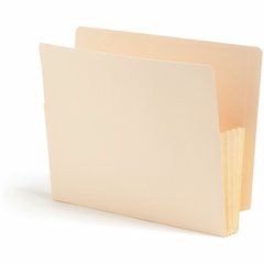 Smead Straight Tab Cut Letter Recycled File Pocket - 8 1/2" x 11" - 3 1/2" Expansion - 2 Plys - Manila Paper - Manila - Reinforced Gusset, Tear Resistant - 10% Recycled - 10 / Box
