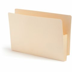 Smead Straight Tab Cut Legal Recycled File Pocket - 8 1/2" x 14" - 1 3/4" Expansion - 2 Plys - Manila - Embossed - 10% Recycled - 25 / Box