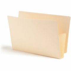 Smead Straight Tab Cut Legal Recycled File Pocket - 8 1/2" x 14" - 5 1/4" Expansion - 11 pt. - 2 Plys - Manila - Reinforced Gusset, Embossed, Tear Resistant - 10% Recycled - 10 / Box
