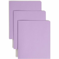 Smead Letter Recycled Pocket Folder - 1/2" Folder Capacity - 8 1/2" x 11" - 2 Pocket - 11 pt. - Leatherette - Lavender - 10% Recycled - 25 / Box