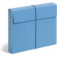 Smead Letter Recycled File Wallet - 8 1/2" x 11" - 2" Expansion - 1 Pocket - 11 pt. - Blue - Elastic Closure, Heavy Duty, Flap - 10% Recycled - 10 / Box