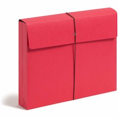 Smead Letter Recycled File Wallet - 8 1/2" x 11" - 2" Expansion - 1 Pocket - 11 pt. - Red - Elastic Closure, Heavy Duty, Flap - 10% Recycled - 1 / Pack