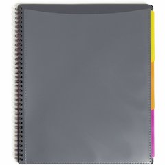 Smead 1/3 Tab Cut Letter Organizer Folder - 8 1/2" x 11" - 12 Pocket - Assorted Tab Position - Gray - 1 Each