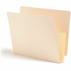 Smead Straight Tab Cut Letter Recycled File Pocket - 8 1/2" x 11" - 5 1/4" Expansion - 2 Plys - Manila Paper - Manila - Tear Resistant - 10% Recycled - 10 / Box