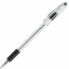 Pentel R.S.V.P. Ballpoint Stick Pens - Refillable - Black Ink - Clear Barrel - 1 Dozen