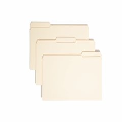 Smead 1/3 Tab Cut Letter Recycled Expanding File - 8 1/2" x 11" - 1 1/2" Expansion - Top Tab Location - Assorted Tab Position - 14 pt. - 2 Plys - Manila - 10% Recycled - 50 / Box