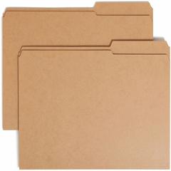 Smead 10786 2/5 Tab Cut Letter Recycled Top Tab File Folder - 8 1/2" x 11" - 3/4" Expansion - Top Tab Location - Right Tab Position - Kraft - Kraft - 10% Recycled - 100 / Box