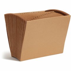 Smead Letter Recycled Expanding File - 8 1/2" x 11" - 7/8" Expansion - 31 Pocket - Kraft - Elastic Closure, Reinforced Gusset, Flap, Heavy Duty - 10% Recycled - 1 Each