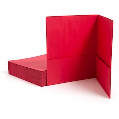 Smead Letter Recycled Pocket Folder - 8 1/2" x 11" - 100 Sheets Capacity - Folder - 2 Pocket - 11 pt. - Leatherette - Red - 10% Recycled - 25 / Box