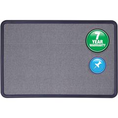 Quartet Contour Bulletin Board - 36" Height x 48" Width - Blue Fabric Surface - Durable, Self-healing - Navy Frame - 1 Each
