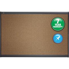 Quartet Prestige Bulletin Board - 36" Height x 48" Width - Brown Cork Surface - Self-healing, Durable - Graphite Frame - 1 Each