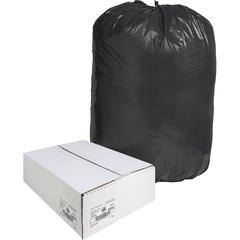 Nature Saver Black Low-density Recycled Can Liners - Extra Large Size - 60 gal Capacity - 58" Length x 38" Width x 1.25 mil (32 Micron) Thickness - Low Density - Black - Plastic - Cleaning Supplies - 