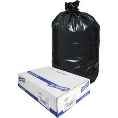 Genuine Joe Heavy-Duty Trash Can Liners - Medium Size - 33 gal Capacity - 40" Length x 33" Width x 1.50 mil (38 Micron) Thickness - Low Density - Black - 100/Box - 1 Carton