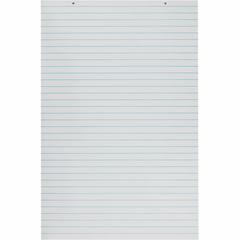 Pacon Ruled Chart Pad - 100 Sheets - Glue - Front Ruling Surface - 1" Ruled - 24" x 36" - White Paper - Chipboard Backing, Hole-punched, Recyclable - 1 Each