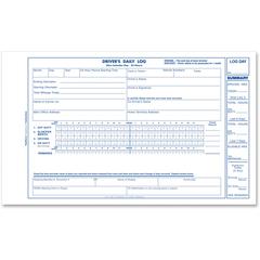 Rediform Carbonless 2-part Driver's Daily Log Book - 2 PartCarbonless Copy - 5.37" x 8.75" Form Size - White - Black Print Color - Recycled - 1 Each
