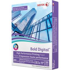 Xerox Bold Digital Printing Paper - 100 Brightness - Letter - 8 1/2" x 11" - 28 lb Basis Weight - Smooth - 500 / Ream - Sustainable Forestry Initiative (SFI) - Uncoated - White