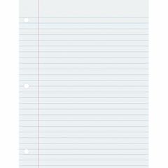 Pacon Ruled Composition Paper - Letter - 500 Sheets - Wide Ruled - 0.38" Ruled - Red Margin - Letter - 8 1/2" x 11" - White Paper - Hole-punched - 500 / Ream