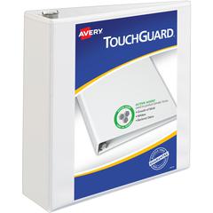 Avery&reg; TouchGuard View 3 Ring Binder - 3" Binder Capacity - Letter - 8 1/2" x 11" Sheet Size - 635 Sheet Capacity - 3 x Slant Ring Fastener(s) - 4 Pocket(s) - Polypropylene - Recycled - Pocket, Du