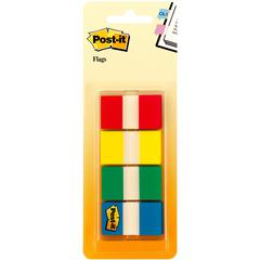 Post-it&reg; Flags - 40 x Red, 40 x Yellow, 40 x Blue, 40 x Green - 1" x 1 3/4" - Rectangle - Unruled - Red, Yellow, Green, Blue, Assorted - 4 / Pack