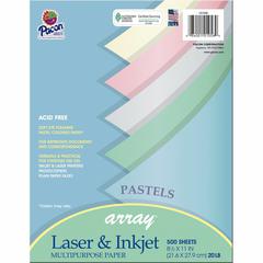 Pacon Pastel Multipurpose Paper - Pastel - Letter - 8 1/2" x 11" - 20 lb Basis Weight - 500 / Ream - Sustainable Forestry Initiative (SFI) - Pastel Lilac, Pastel Gray, Pastel Ivory, Pastel Sky Blue, P