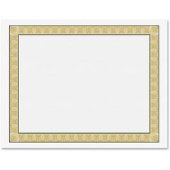 Geographics Natural Diplomat Certificate - 24 lb Basis Weight - 11" x 8.5" - Inkjet, Laser Compatible - Gold with White Border - Parchment Paper - 50 / Pack