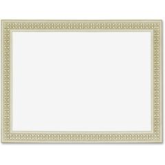 Geographics Gold Foil Stamped Flourish Design Award Certificate - 24 lb Basis Weight - 8.5" x 11" - Inkjet, Laser Compatible with White Border - Parchment Paper - 12 / Pack