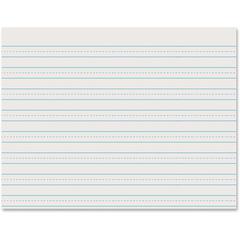 Pacon 2637 Skip-A-Line Newsprint Practice Paper - 500 Sheets - 0.50" Ruled - Letter - 11" x 8 1/2" - White Paper - 1 / Ream