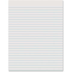 Pacon Newsprint Practice Paper - 500 Sheets - 0.38" Ruled - Letter - 8 1/2" x 11" - White Paper - 1 / Ream