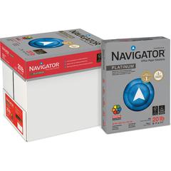 Navigator Platinum Superior Productivity Multipurpose Paper - Silky Touch - White - 99 Brightness - 93% Opacity - Letter - 8 1/2" x 11" - 20 lb Basis Weight - Smooth - 2500 / Carton - Jam-free, Chlori