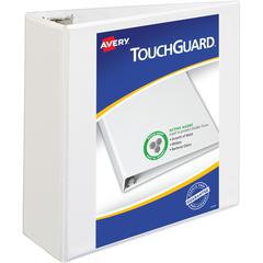 Avery&reg; TouchGuard View 3 Ring Binder - 4" Binder Capacity - Letter - 8 1/2" x 11" Sheet Size - 760 Sheet Capacity - 3 x Slant Ring Fastener(s) - 4 Pocket(s) - Polypropylene - Recycled - Pocket, Du