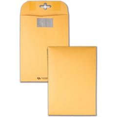 Quality Park 6 x 9 Postage Saving ClearClasp Envelopes with Reusable Redi-Tac Closure - 6" Width x 9" Length - 28 lb - Clasp - 100 / Box - Kraft