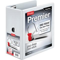 Cardinal EasyOpen Clearvue Slant D-Ring Binders - 5" Binder Capacity - Letter - 8 1/2" x 11" Sheet Size - 925 Sheet Capacity - 4 3/8" Spine Width - 3 x D-Ring Fastener(s) - 2 Inside Front & Back Pocke