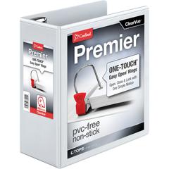Cardinal EasyOpen Clearvue Slant D-Ring Binders - 4" Binder Capacity - Letter - 8 1/2" x 11" Sheet Size - 775 Sheet Capacity - 3 3/5" Spine Width - 3 x D-Ring Fastener(s) - 2 Inside Front & Back Pocke