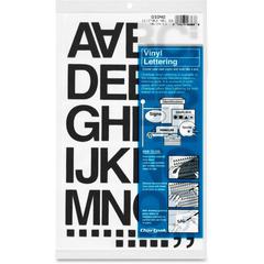 Chartpak Vinyl Helvetica Style Letters/Numbers - Skill Learning: Alphabet, Number - 10 x Numbers, 35 x Capital Letter, Symbols Shape - Self-adhesive - Helvetica Style - 1.50" Height x 12" Length - Bla