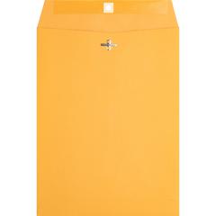 Business Source Heavy-duty Clasp Envelopes - Clasp - #90 - 9" Width x 12" Length - 28 lb - Clasp - Kraft - Kraft - 100 / Box