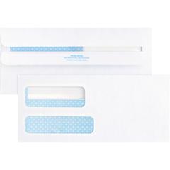 Business Source No. 9 Double Window Invoice Envelopes - Double Window - #9 - 8 7/8" Width x 3 7/8" Length - 24 lb - Self-sealing - White - 500 / Box