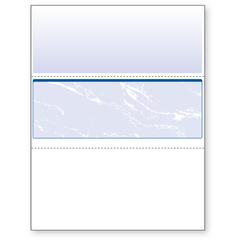 DocuGard Security Blue Marble Business Checks with 11 Features to Prevent Fraud - Letter - 8 1/2" x 11" - 24 lb Basis Weight - Smooth - 500 / Ream - Watermarked, Pantograph, Coin-reactive Ink, Microte