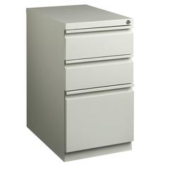Lorell 23" Box/Box/File Mobile File Cabinet with Full-Width Pull - 15" Width x 22.9" Depth x 27.7" Height - 3 x Drawer(s) for Box, File - Letter - Vertical - Ball-bearing Suspension, Security Lock, Re