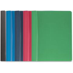 Business Source Letter Report Cover - 8 1/2" x 11" - 100 Sheets Capacity - 3 x Prong Fastener - Assorted - Textured, Non-stick - 25 / Box