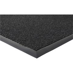 Genuine Joe Ultraguard Berber Heavy Traffic Mat - Hard Floor, Indoor, Outdoor - 72" Length x 48" Width - Rubber - Charcoal Black - 1 Each