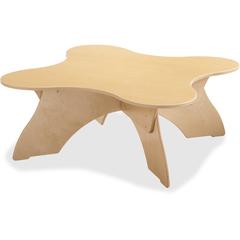 Jonti-Craft Adjustable Height Blossom Table - Laminated, Maple Top - Four Leg Base - 4 Legs - Adjustable Height - 15" to 19" Adjustment - 36" Table Top Length x 36" Table Top Width - Assembly Required