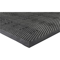 Genuine Joe Free Flow Comfort Anti-fatigue Mat - 48" Length x 36" Width x 0.500" Thickness - Rubber - Black - 1 Each