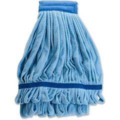 Genuine Joe Microfiber Wet Mophead Refill - Small - MicroFiber - Blue - 1Each