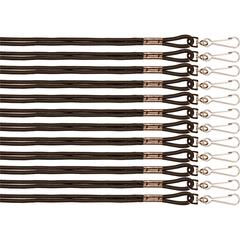 Champion Sports Heavy-duty Nylon Lanyard - 12 / Pack - 10" Length - Black - Nylon