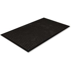 Crown Mats Safewalk-Light Economical Mat - Industry, Office, Indoor - 60" Length x 36" Width - Rectangular - Rubber - Black - 1Each