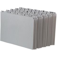 Pendaflex Gray Alphabetical File Guide Set - Printed Tab(s) - Character - A-Z - 0.50" Tab Height - Letter - 8.50" Width x 11" Length - Gray Pressboard Divider - 65% Recycled - Durable, Acid-free, Stur